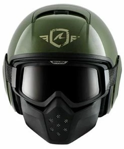 Helmets Shark Raw Trinity Green Open Face Helmet