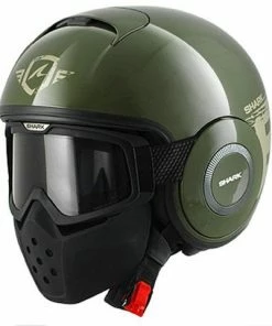 Helmets Shark Raw Trinity Green Open Face Helmet