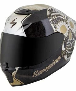 Scorpion EXO-R420 Sugarskull Gold Helmets