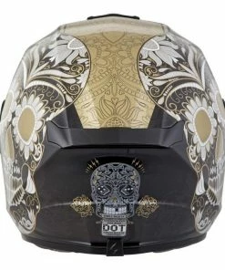 Scorpion EXO-R420 Sugarskull Gold Helmets