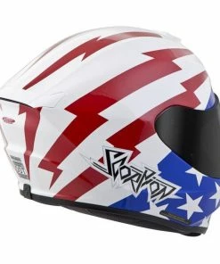 Scorpion EXO-R420 Tracker Red-White-Blue Helmets