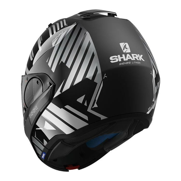 Shark Evo-One 2 Lithion Dual Black-Chrome-Dark Grey Helmets