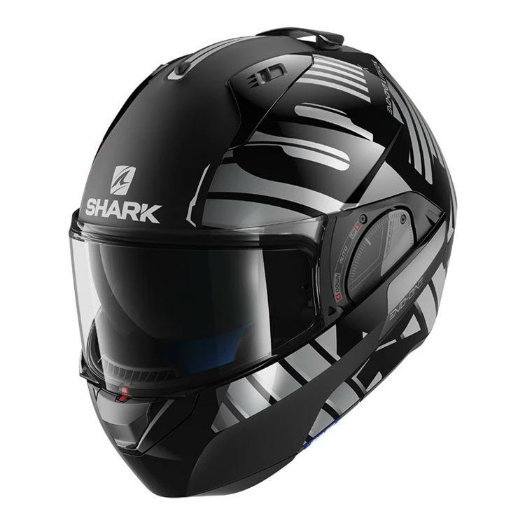 Shark Evo-One 2 Lithion Dual Black-Chrome-Dark Grey Helmets