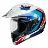 Shoei Hornet X2 Dual Sport Sovereign TC-10 White/Blue/Red Helmet