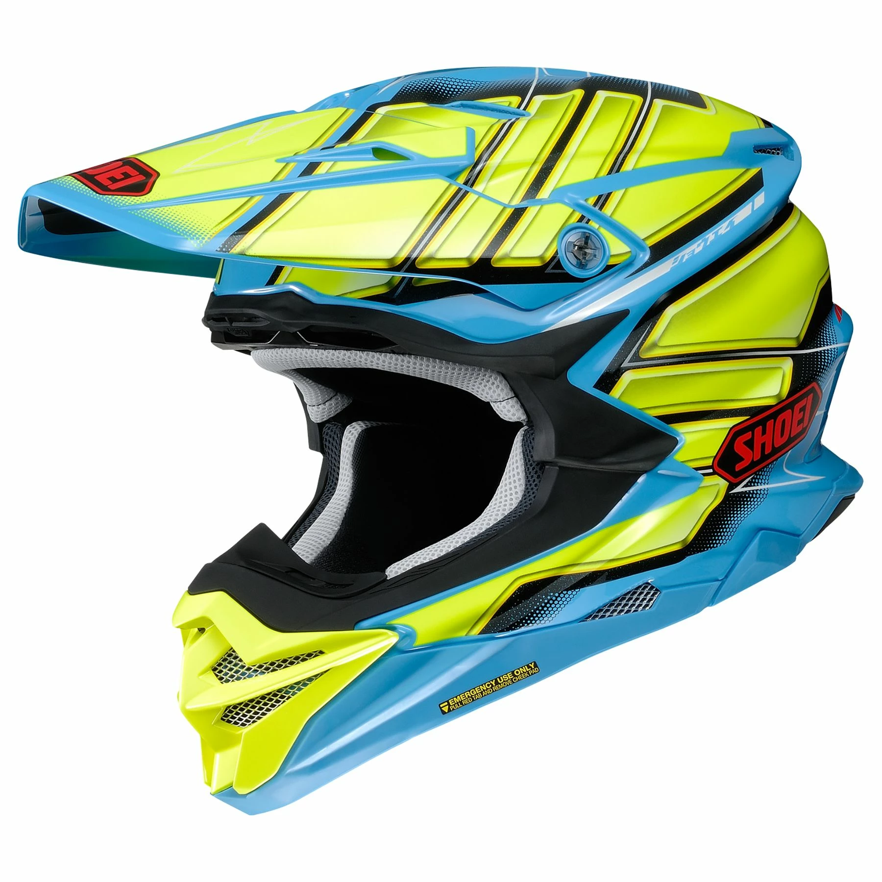 Shoei VFX-EVO Offroad Glaive TC-2 Blue/Yellow/Red Helmet Helmets